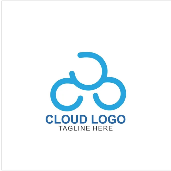 Plantilla Logotipo Cloud Design Diseño Iconos Nube Vector — Vector de stock