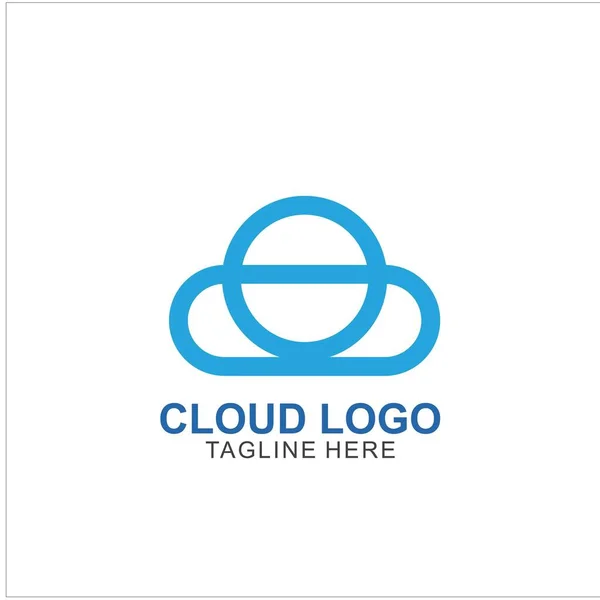 Plantilla Logotipo Cloud Design Diseño Iconos Nube Vector — Vector de stock