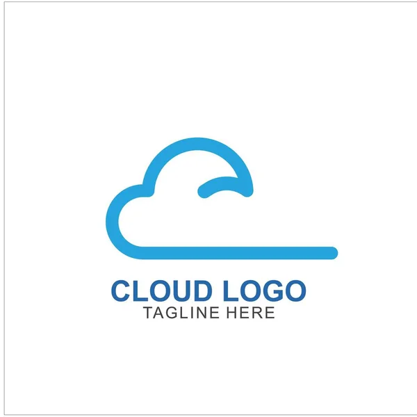 Облачный Шаблон Логотипа Облачный Дизайн Иконок — стоковый вектор