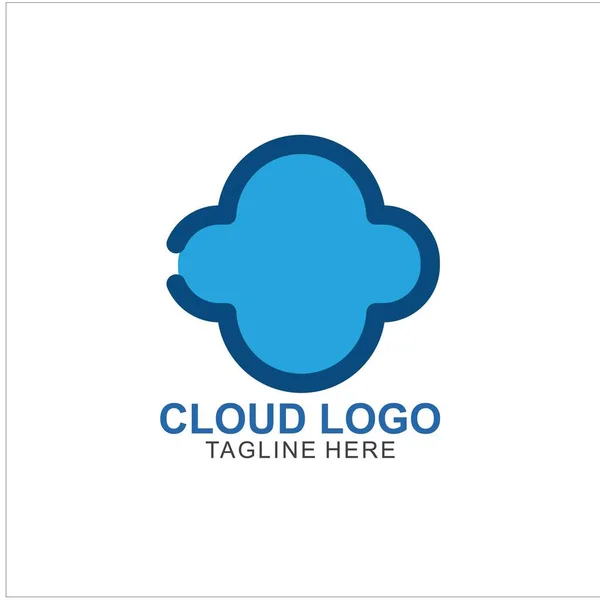 Plantilla Logotipo Cloud Design Diseño Iconos Nube Vector — Vector de stock