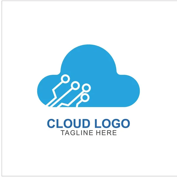 Plantilla Logotipo Cloud Design Diseño Iconos Nube Vector — Vector de stock