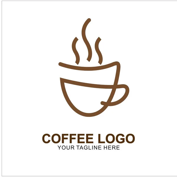 Design Logotipo Café Com Conceito Moderno Icon Modelo Vetor Copo — Vetor de Stock