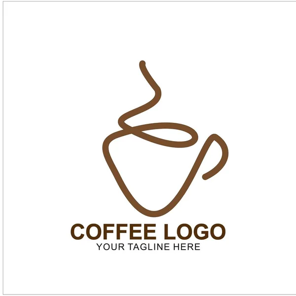 Logo Café Design Avec Concept Moderne Icône Tasse Café Vectoriel — Image vectorielle