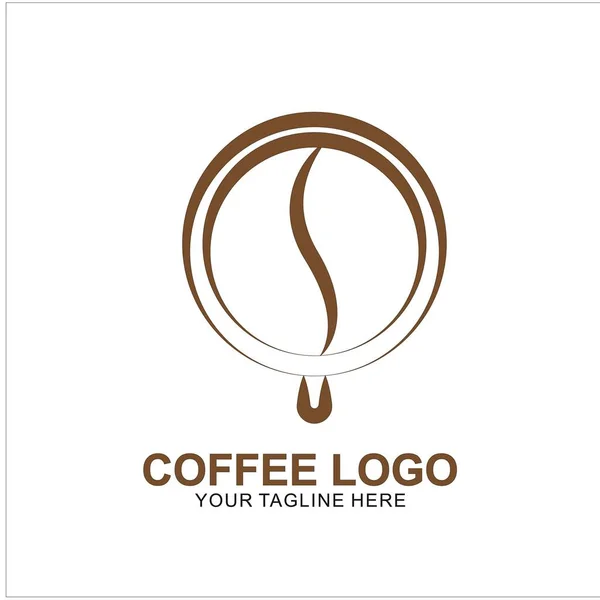 Diseño Del Logotipo Del Café Con Concepto Moderno Icono Taza — Archivo Imágenes Vectoriales