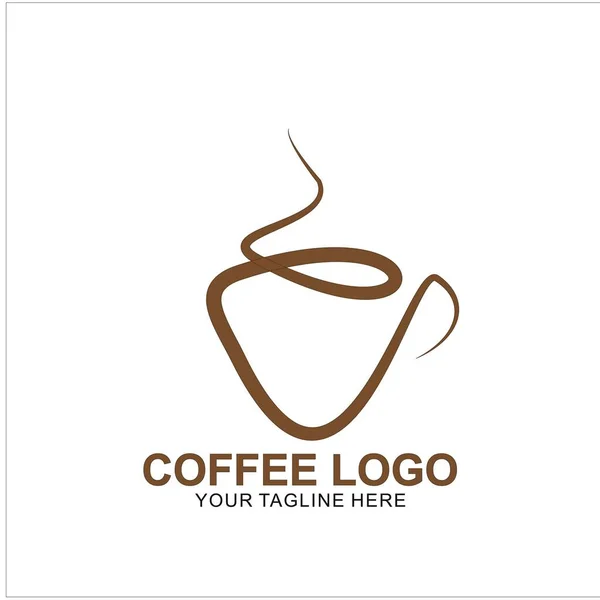 Diseño Del Logotipo Del Café Con Concepto Moderno Icono Taza — Vector de stock