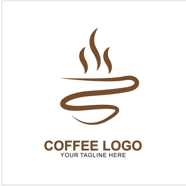 Diseño Del Logotipo Del Café Con Concepto Moderno Icono Taza — Vector de stock