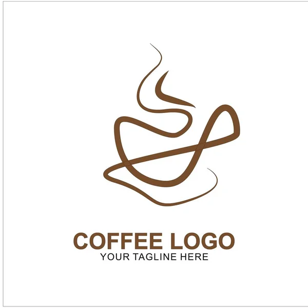 Diseño Del Logotipo Del Café Con Concepto Moderno Icono Taza — Vector de stock