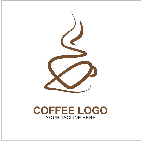 Diseño Del Logotipo Del Café Con Concepto Moderno Icono Taza — Vector de stock