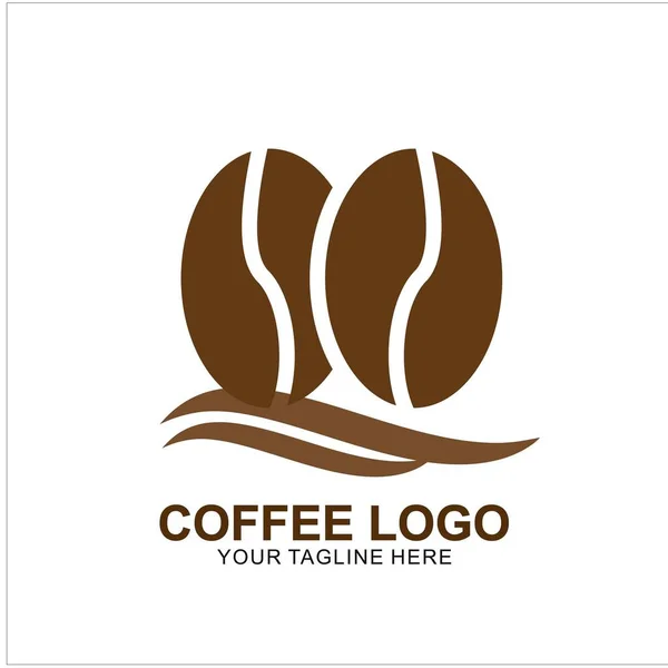 Diseño Del Logotipo Del Café Con Concepto Moderno Icono Taza — Archivo Imágenes Vectoriales