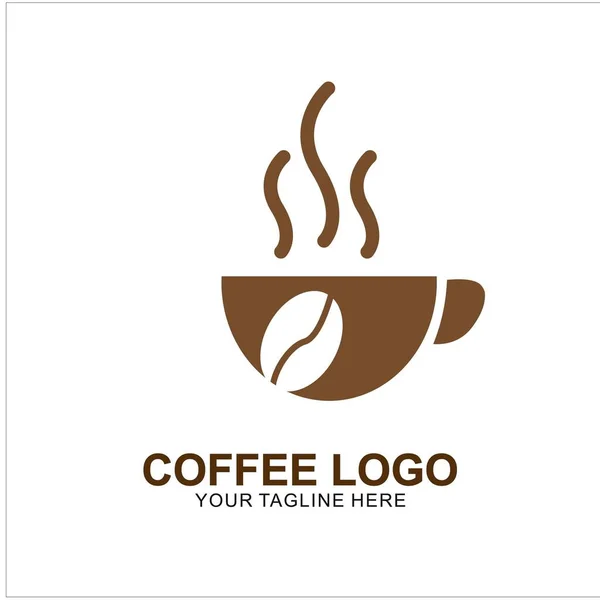 Дизайн Логотипу Кави Сучасною Концепцією Піктограма Чашки Кави Векторний Шаблон — стоковий вектор