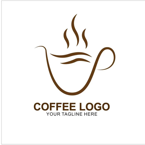 Diseño Del Logotipo Del Café Con Concepto Moderno Icono Taza — Vector de stock