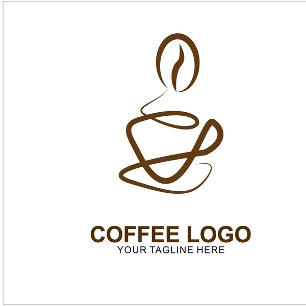 Diseño Del Logotipo Del Café Con Concepto Moderno Icono Taza — Archivo Imágenes Vectoriales