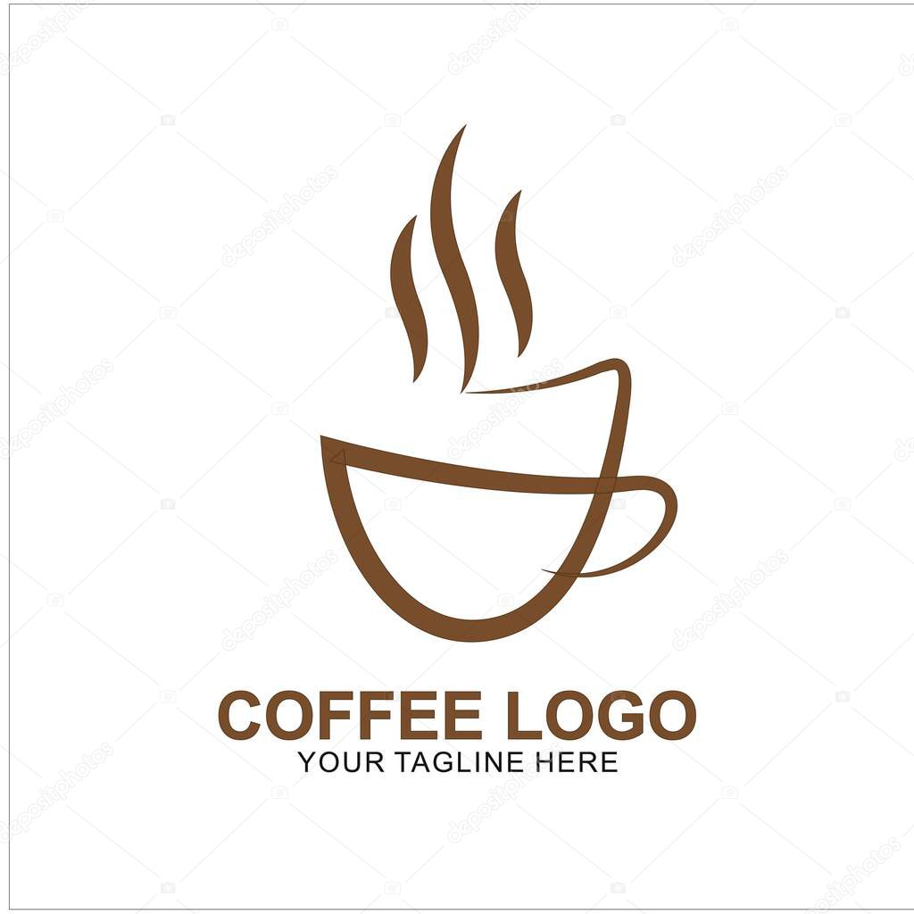 Coffee logo design with modern concept. Icon coffee cup vector template