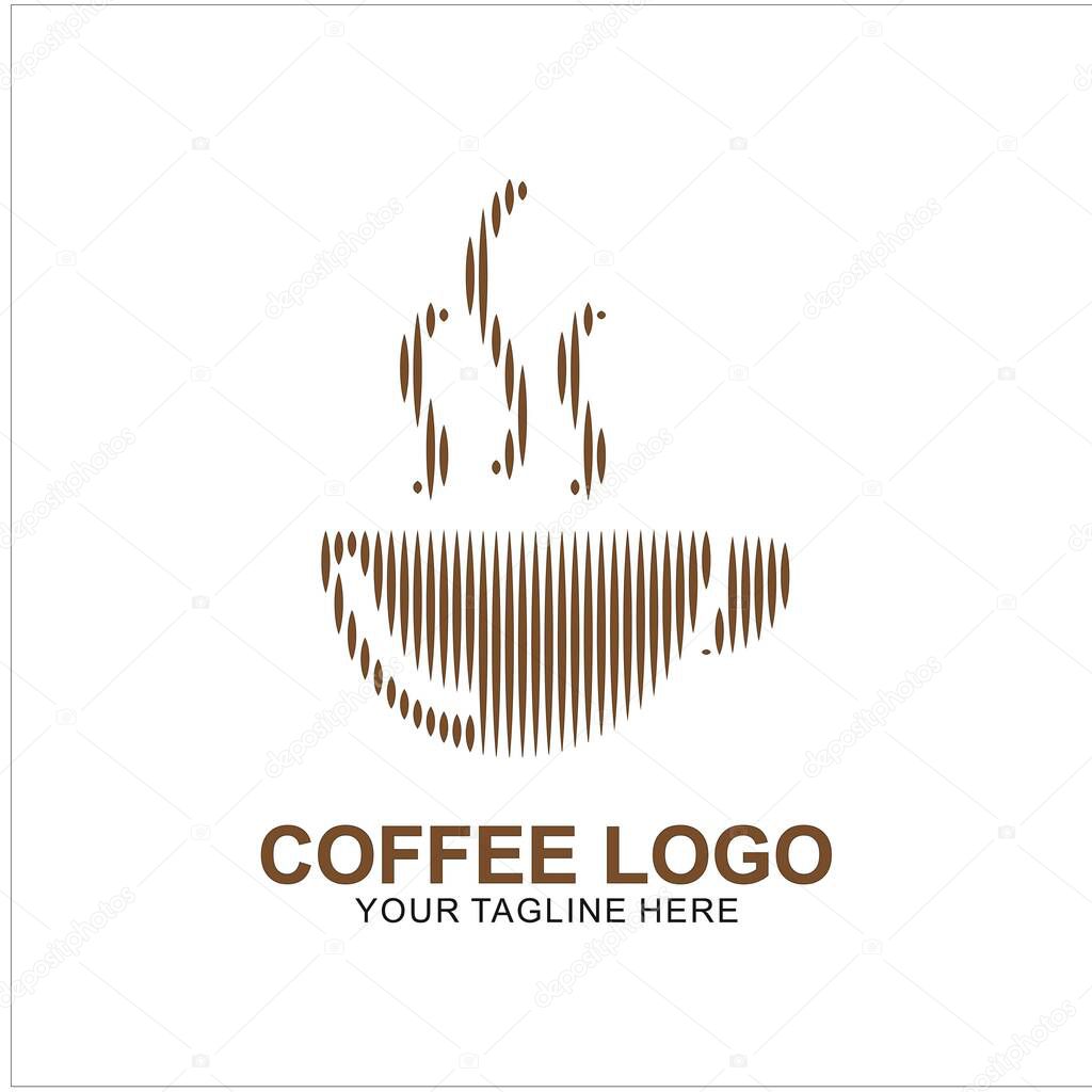 Coffee logo design with modern concept. Icon coffee cup vector template