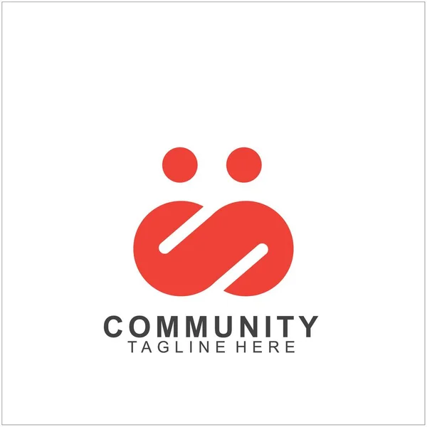 Diseño Del Logotipo Del Trabajo Equipo Icono Amigos Familiares Red — Archivo Imágenes Vectoriales
