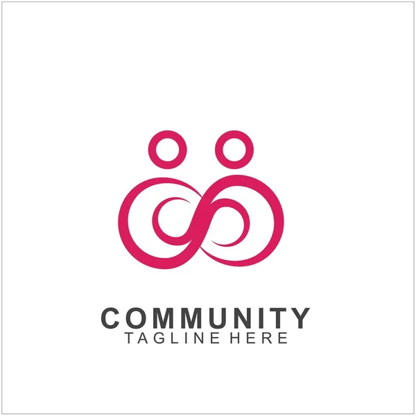 Takım Çalışması Logosu Tasarımı Sosyal Aile Arkadaşları Simgesi Vektör Illüstrasyonu — Stok Vektör
