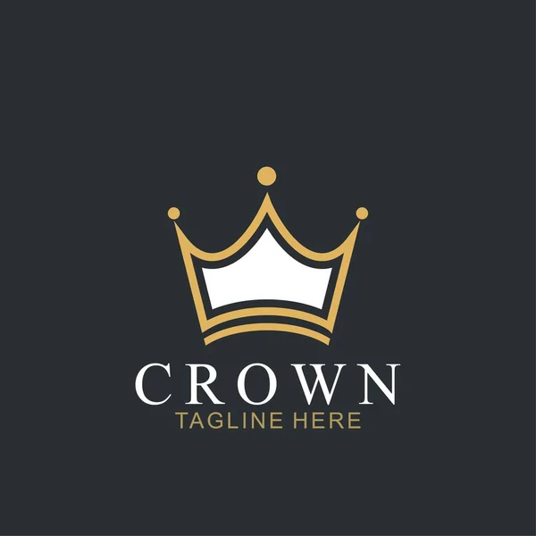 Modern Crown Logo Template Crown Icon Luxury Design Vector — Stock Vector