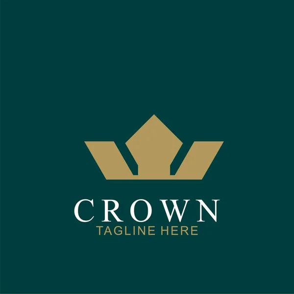 Modern Crown Logo Şablonu. Taç simgesi Lüks Tasarım Vektörü