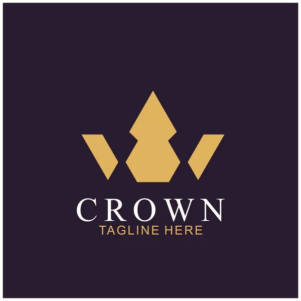 Modern Crown Logo Template Crown Icon Luxury Design Vector — Stock Vector