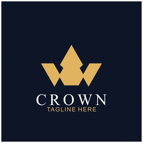 Modern Crown Logo Template Crown Icon Luxury Design Vector — Stock Vector