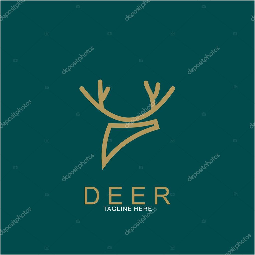 Deer logo design with modern concept. Icon deer design. vector illustration