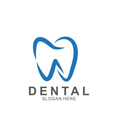 Diş Logosu Renkli Tasarım şablonu. Simge dişi soyut modern.
