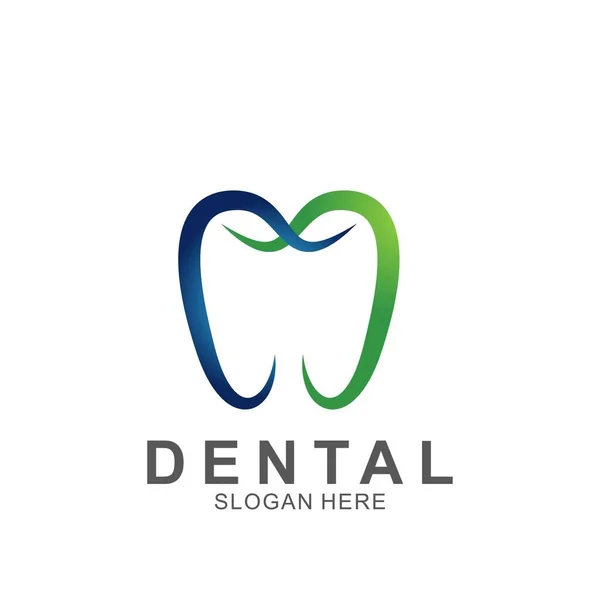 Modelo Design Colorido Logotipo Dental Ícone Dente Abstrato Moderno —  Vetores de Stock