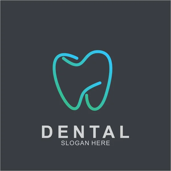 Logo Dental Plantilla Diseño Colorido Icono Diente Abstracto Moderno — Archivo Imágenes Vectoriales