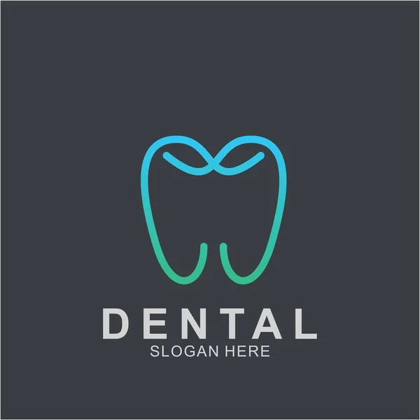 Logo Dental Plantilla Diseño Colorido Icono Diente Abstracto Moderno — Archivo Imágenes Vectoriales