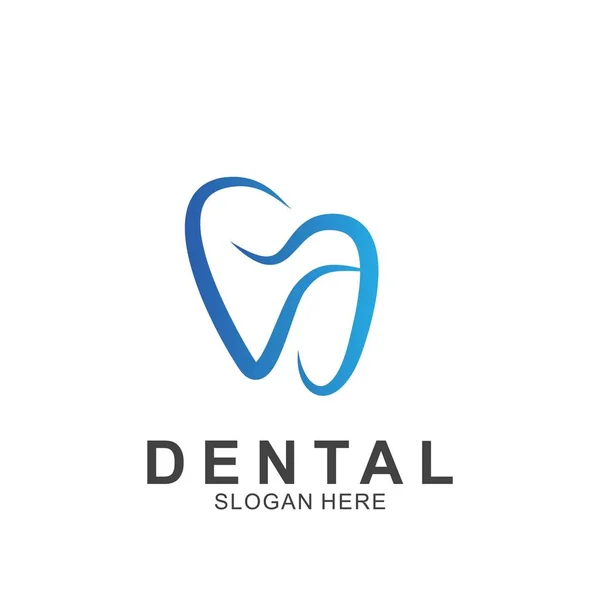 Logo Dental Plantilla Diseño Colorido Icono Diente Abstracto Moderno — Vector de stock