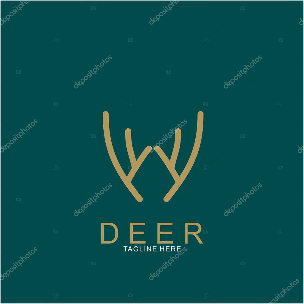 Deer logo design with modern concept. Icon deer design. vector illustration