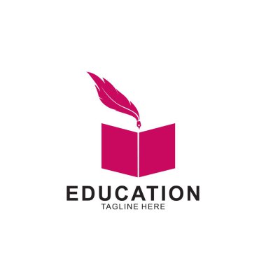 Modern konseptle eğitim logosu tasarımı. Simge eğitim vektörü illüstrasyonu.