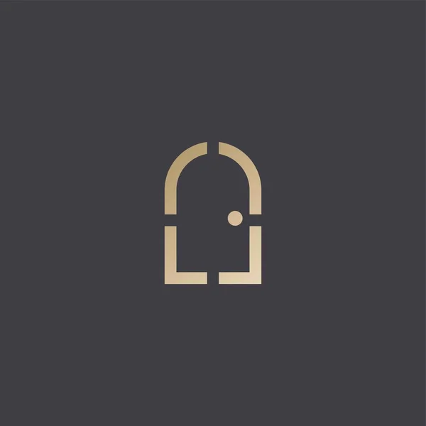 Projekt Logo Drzwi Premium Abstrakcyjna Ikona Wektora Drzwi Ilustracja — Wektor stockowy
