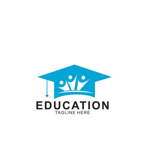 Modern konseptle eğitim logosu tasarımı. Simge eğitim vektörü illüstrasyonu.