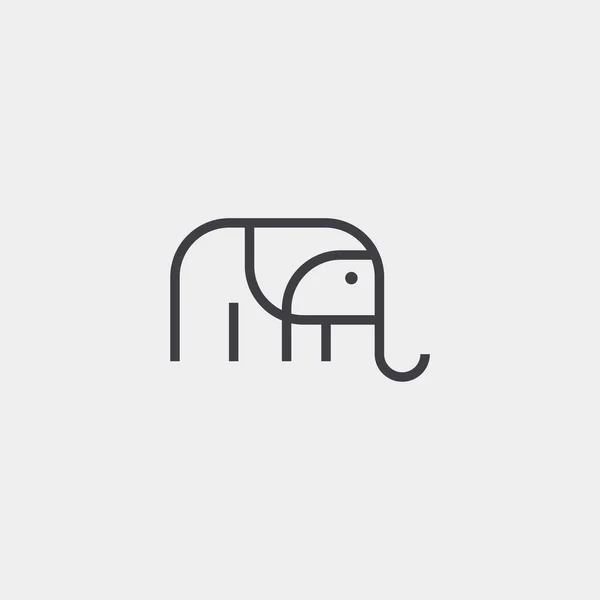 Elephant Logo Design Met Modern Concept Icon Olifantenvector — Stockvector