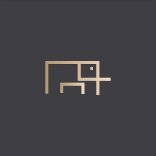 Logo Éléphant Design Avec Concept Moderne Icône Éléphant Vecteur — Image vectorielle