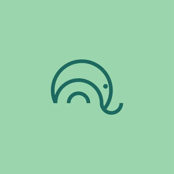 Logo Elephant Design Con Concetto Moderno Icona Vettore Elefante — Vettoriale Stock