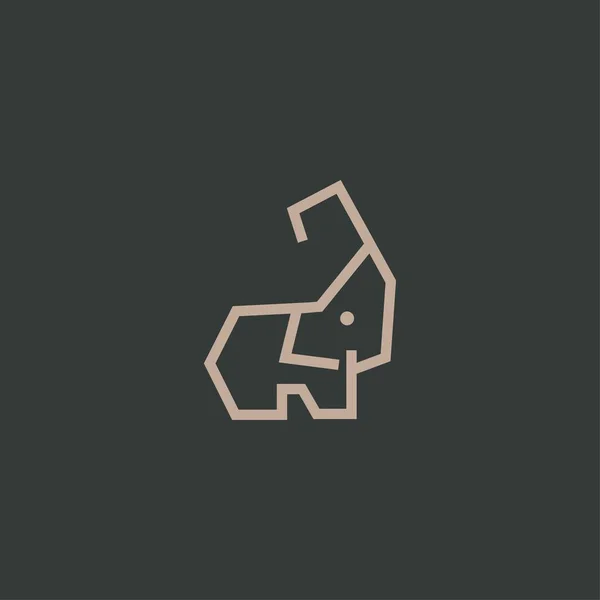 Elephant Logo Design Med Modernt Koncept Ikonelefantvektor — Stock vektor