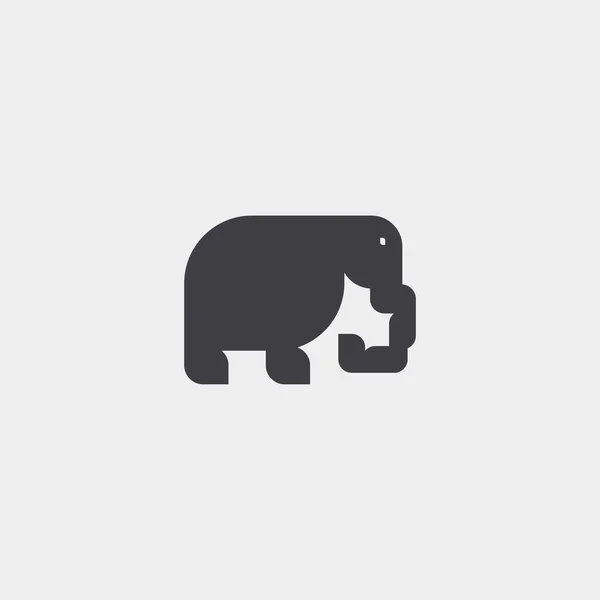 Elephant Logo Design Con Concepto Moderno Icono Vector Elefante — Vector de stock