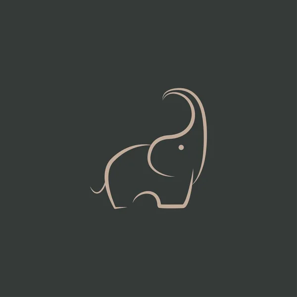 Logo Éléphant Design Avec Concept Moderne Icône Éléphant Vecteur — Image vectorielle