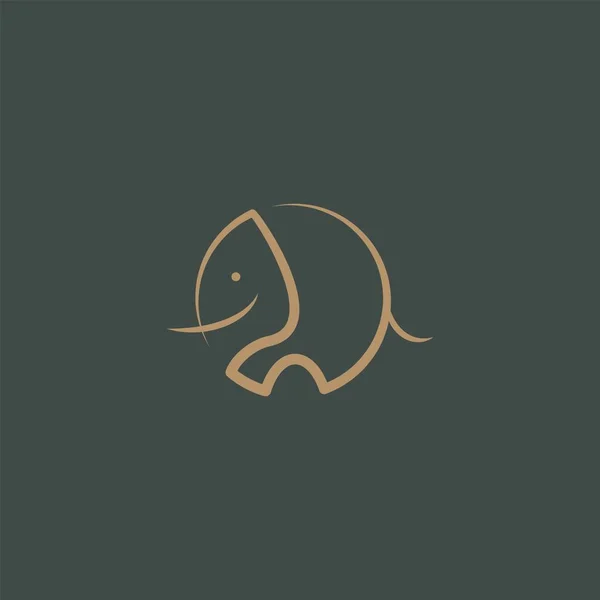 Logo Elephant Design Con Concetto Moderno Icona Vettore Elefante — Vettoriale Stock