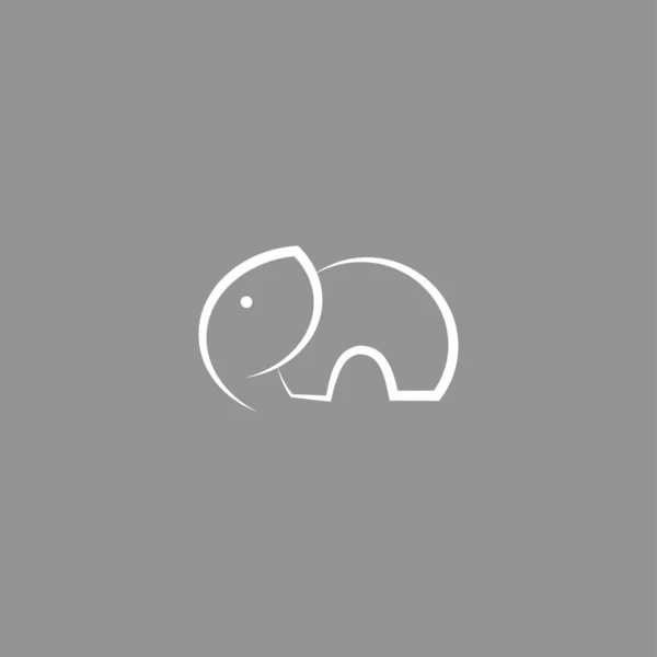 Elephant Logo Design Con Concepto Moderno Icono Vector Elefante — Vector de stock