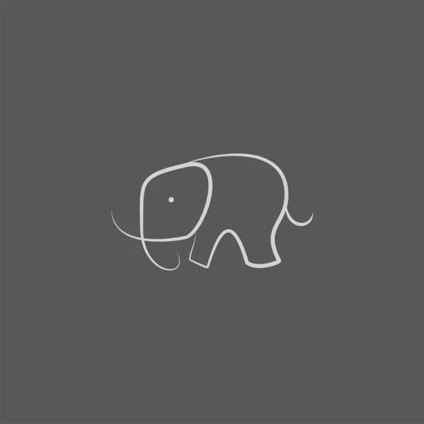 Elephant Logo Design Med Modernt Koncept Ikonelefantvektor — Stock vektor