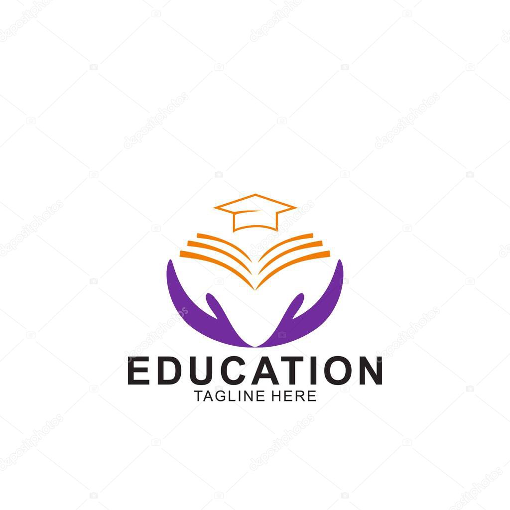 Education logo design with modern concept. Icon education vector illustration.