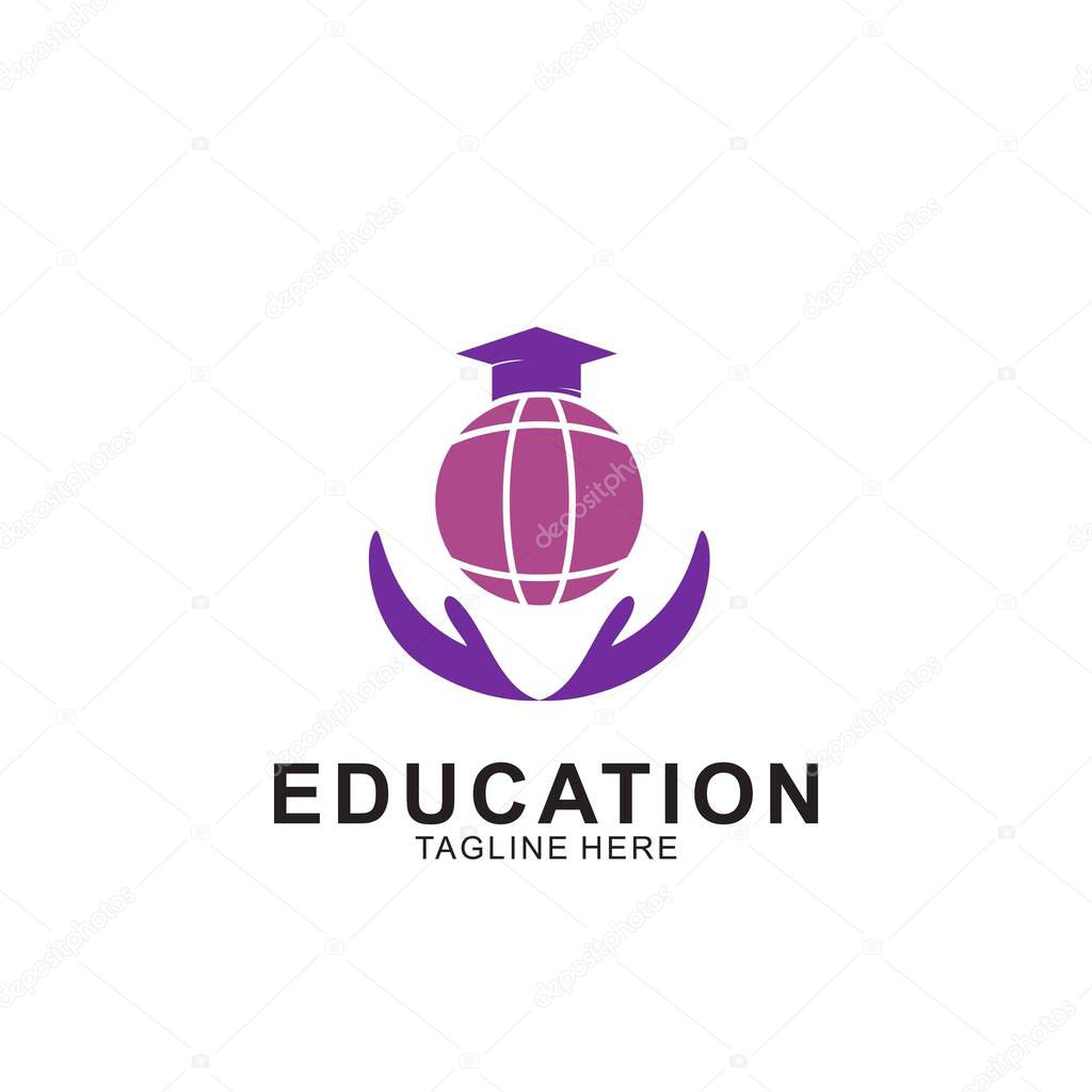 Education logo design with modern concept. Icon education vector illustration.