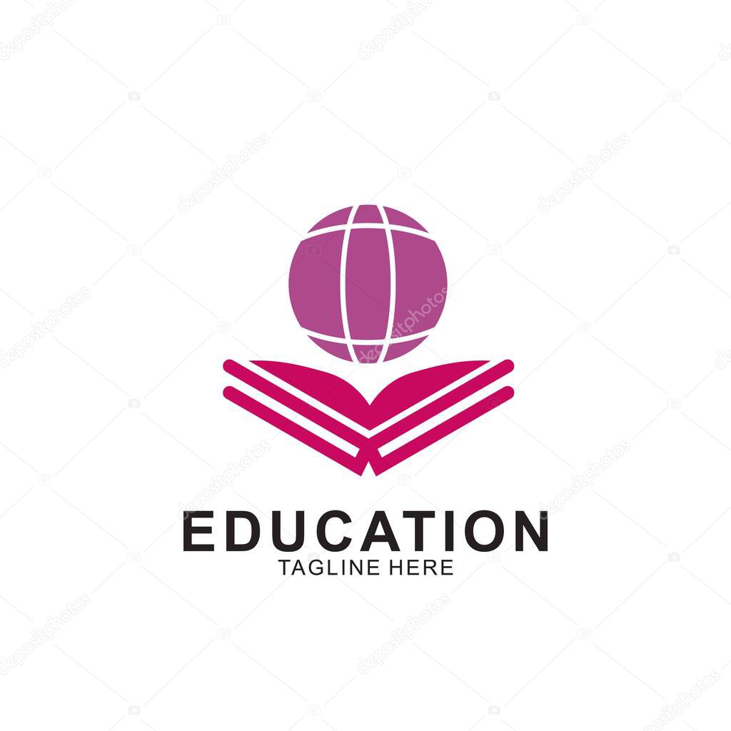 Education logo design with modern concept. Icon education vector illustration.