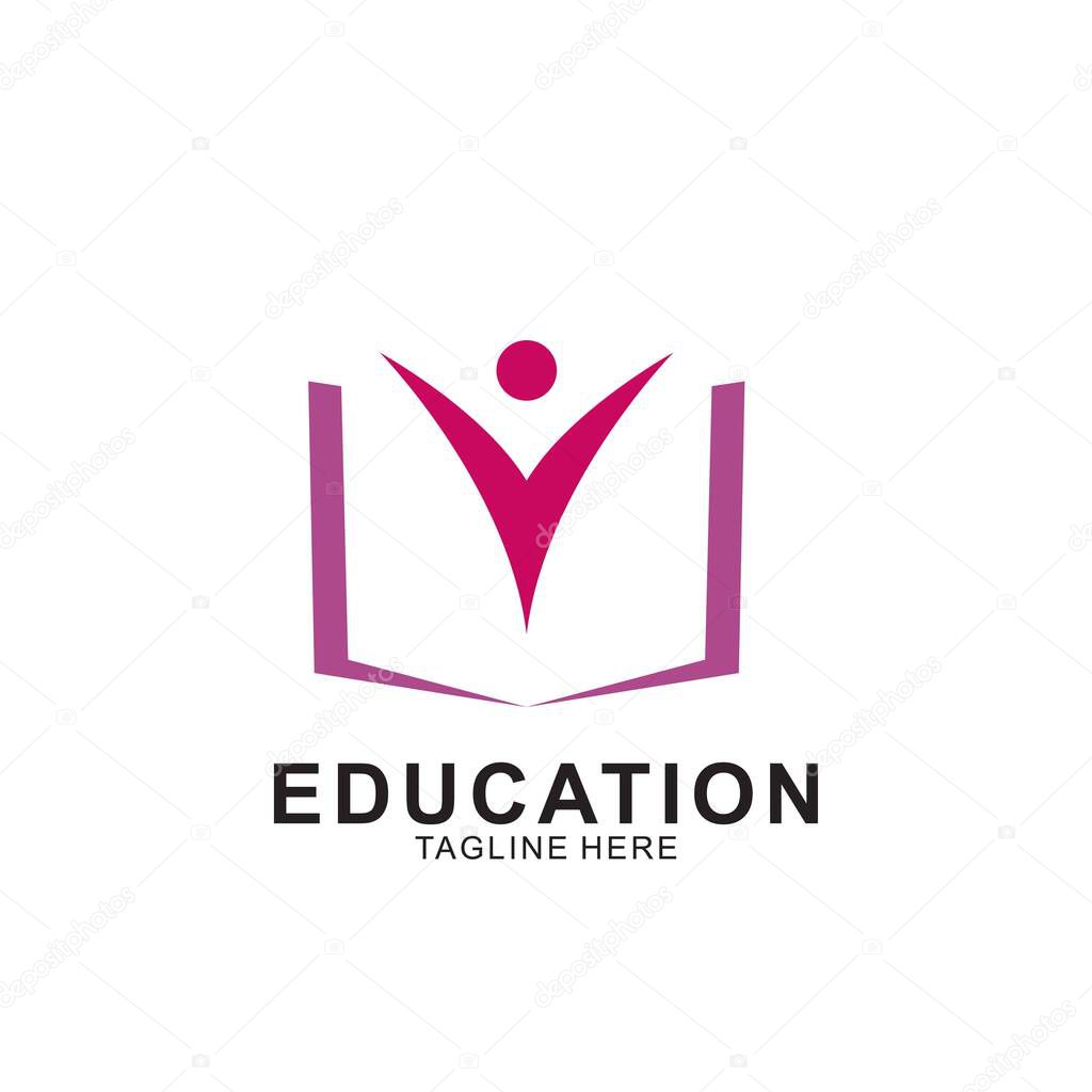 Education logo design with modern concept. Icon education vector illustration.