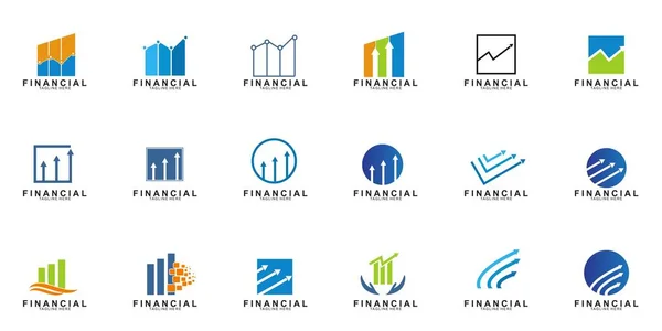 Finansal ve muhasebe logosu dizaynı. Simge finansal vektörü