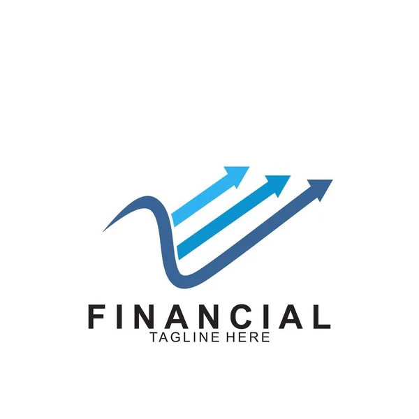 Finansal ve muhasebe logosu tasarımı. Simge finansal vektörü