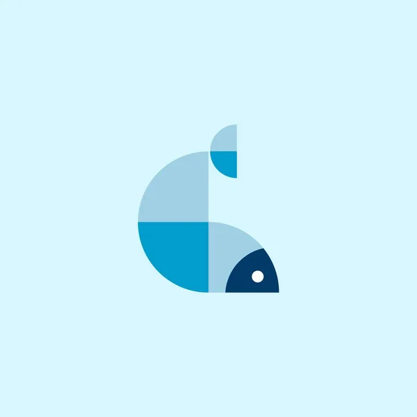 Design Del Logo Del Pesce Premium Illustrazione Astratta Del Vettore — Vettoriale Stock